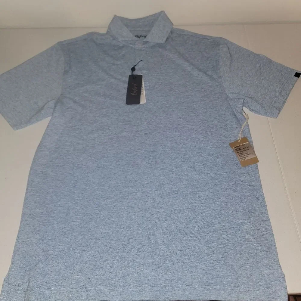 NWT Oxford Mens Vallarta Blue Hadley Polo‎ Shirt Medium